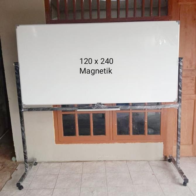

whiteboard standing 120 x 240 magnetik Kualitas Original