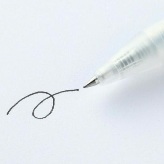 

MUJI - Smooth Gel Ink Ballpoint Pen Knock 0.5mm Black || Pulpen Kualitas Original