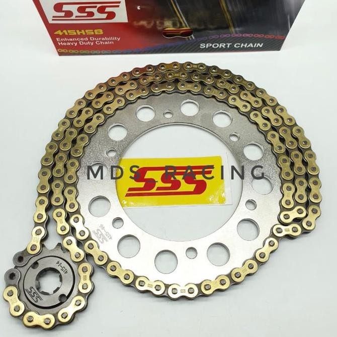 Gear Set Gear Paket SSS original 415H Yamaha R15V3 - MT15 - Vixion R Gear SSS Rantai HSB 130L Gir Ku