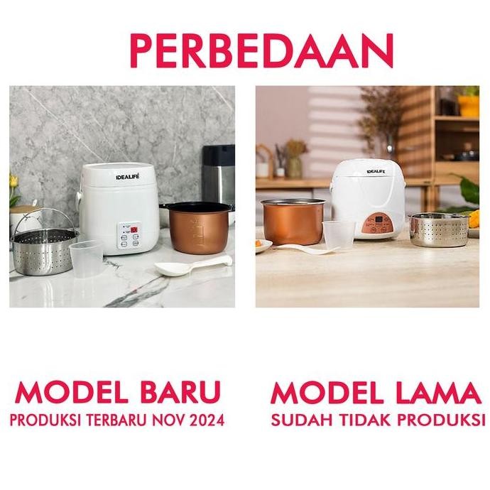 Tersedia Mini Rice Cooker Idealife IL-110B / IL110B Low Carbo Low Sugar