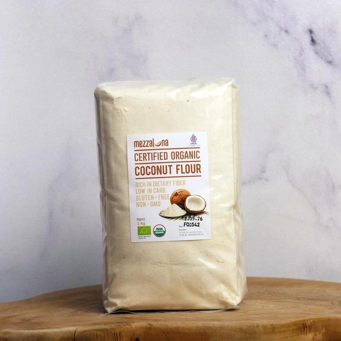 

Terlaris Tepung Kelapa Organik Mezzaluna 1000Gr 1Kg Organic Coconut Flour Diet Keto 1 Kg