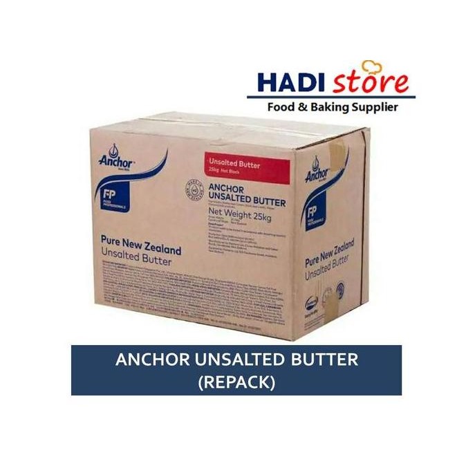 

[Ready/Spesial] Anchor Unsalted Butter 1 Kg (Repack) [Terlaris&Recommended]
