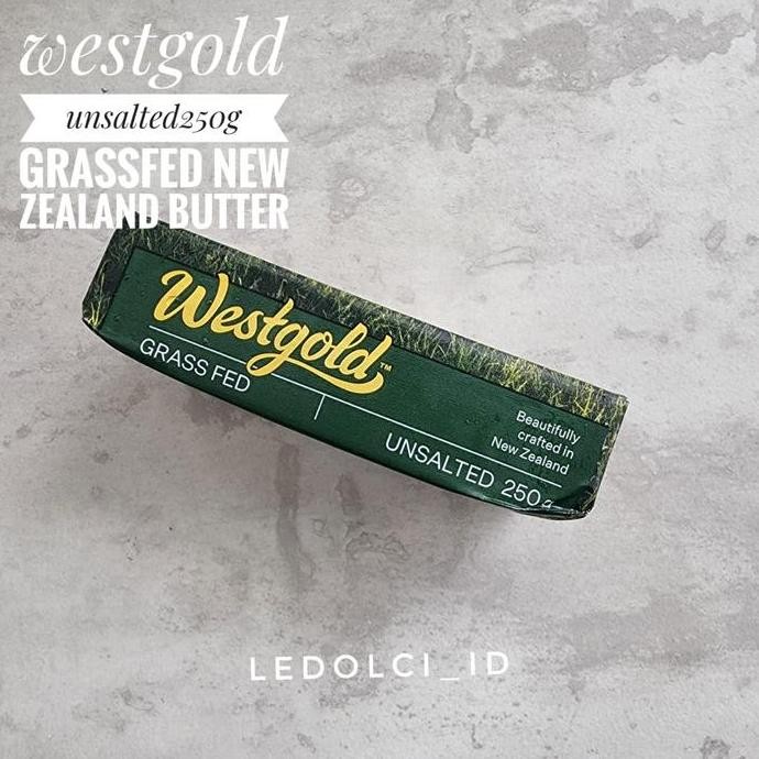 

[Ready/Spesial] Westgold New Zealand Butter Mentega Unsalted/Tawar Grass-Fed 250 Gram [Terlaris&Recommended]