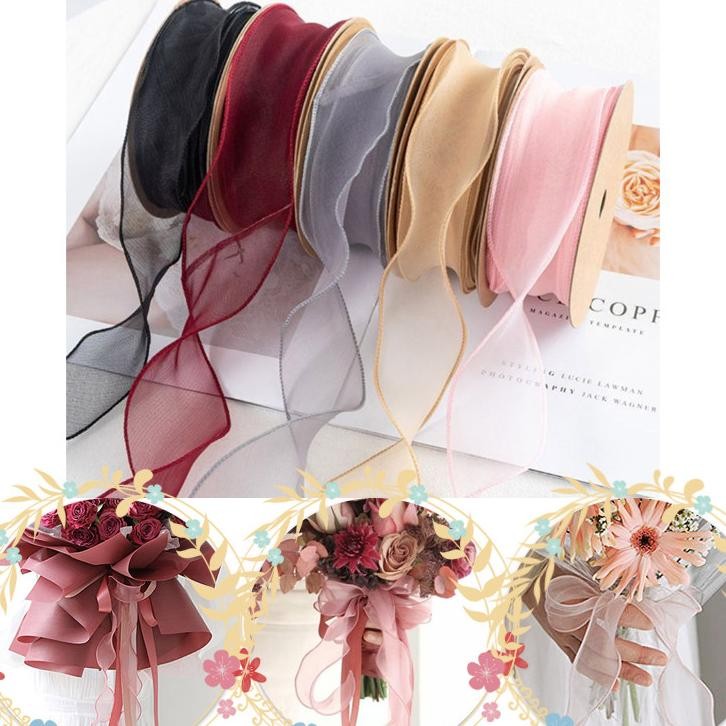 

1 Roll 10 Yardpita Korea Fishtail Ribbon Pita Ribbondekorasi Hampers Bouquetpita Kado Bahan Satindekorasi Kado Pita Hias