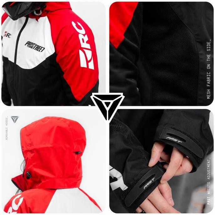 Terjangkau Jaket Motor - Rc X Prostreet Atlas V2 Collab Black Red Jacket Original