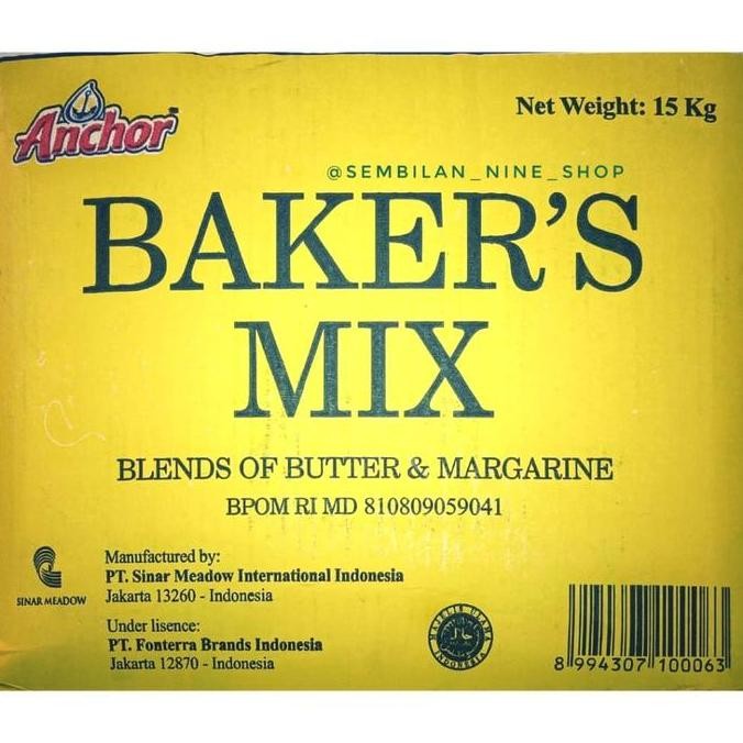 

[Ready/Spesial] Baker'S Mix Anchor 1 Kg Repack Butter Blend Campuran Mentega Margarine [Terlaris&Recommended]