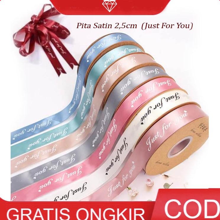 

1Roll Pita Satin 25Cm Just For You Pita Kerajinan Tangan Ps002