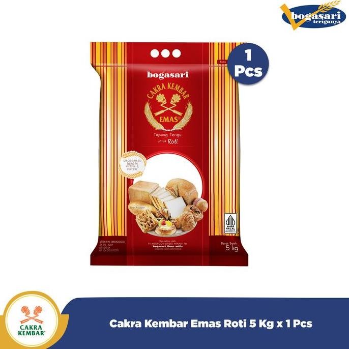 

Terlaris Bogasari Cakra Kembar Emas Roti 5 Kg