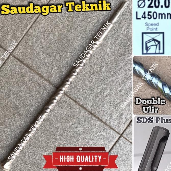 SDS Plus 20mm X 450mm Mata Bor Beton Tembok SDS + 20 mm L 450 mm