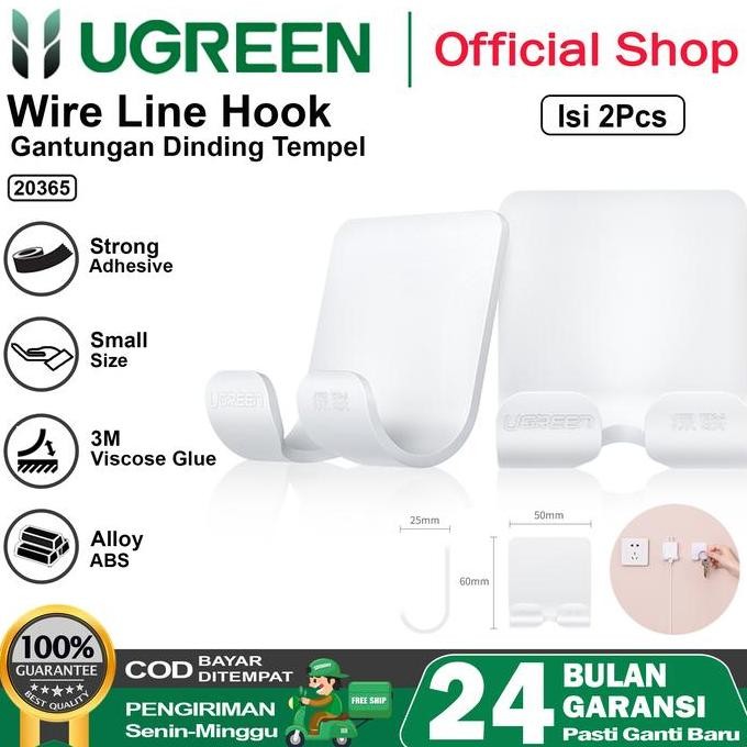 

UGREEN Gantungan Hook di Dinding Untuk Kabel Serbaguna 20365