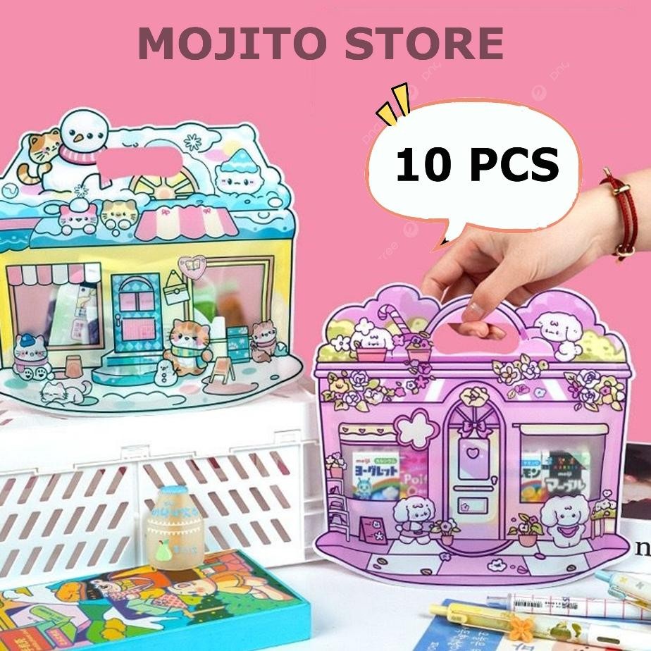 

10 Pcs Pouch Bingkisan Souvenir Goodie Bag Hampers Ultah Ulang Tahun Thday Zipper Plastik Klip