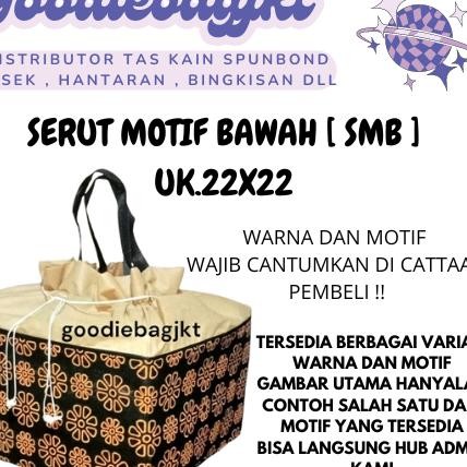 

Goodiebag Tas Kain Hajatan Tas Kain Besek 22X22 Box Besek Nasi Kotak Serut Motif Bawah Isi 12Pcs
