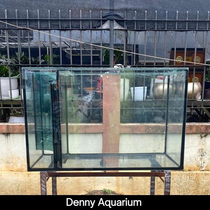 Aquarium Kaca Ukuran 80X40X50Cm Filter Samping Kaca 8Mm Full