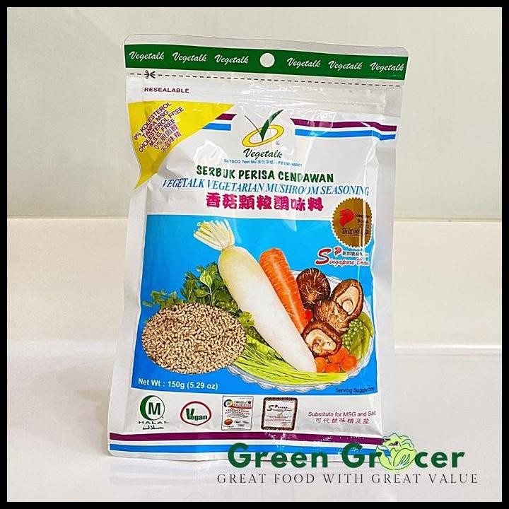 

Terlaris Vegetalk Vegetarian Mushroom Seasoning 150 Gr / Seasoning Kaldu Jamur Good Quality