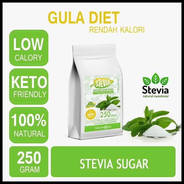 

Terlaris Gula Stevia Bubuk Halus Kemasan 250 Gram Stevia Sugar Powder Good Quality