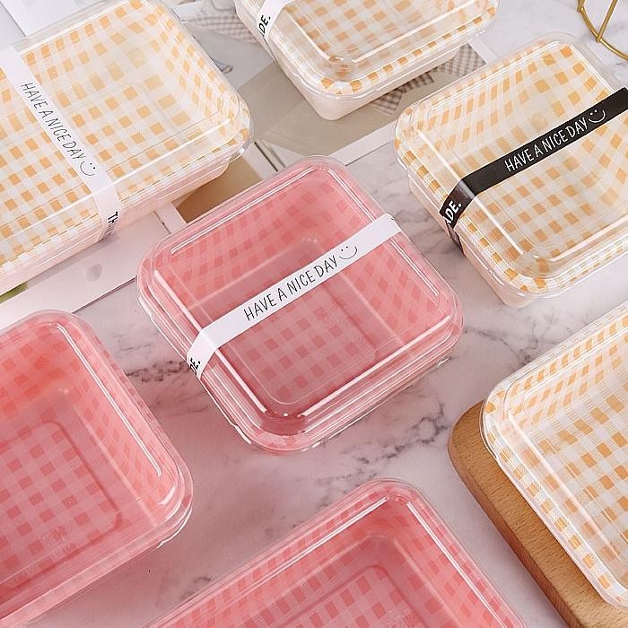 10 Pcs Mika Dessert Box Kotak Makanan Mika Isi 10 Pcs 10 Pcs Korean Dessert Box Cake Kotak Tempat Ku