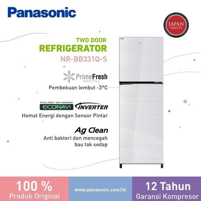 Tersedia Kulkas Panasonic NR-BB331Q-S 2 Pintu NRBB331QS