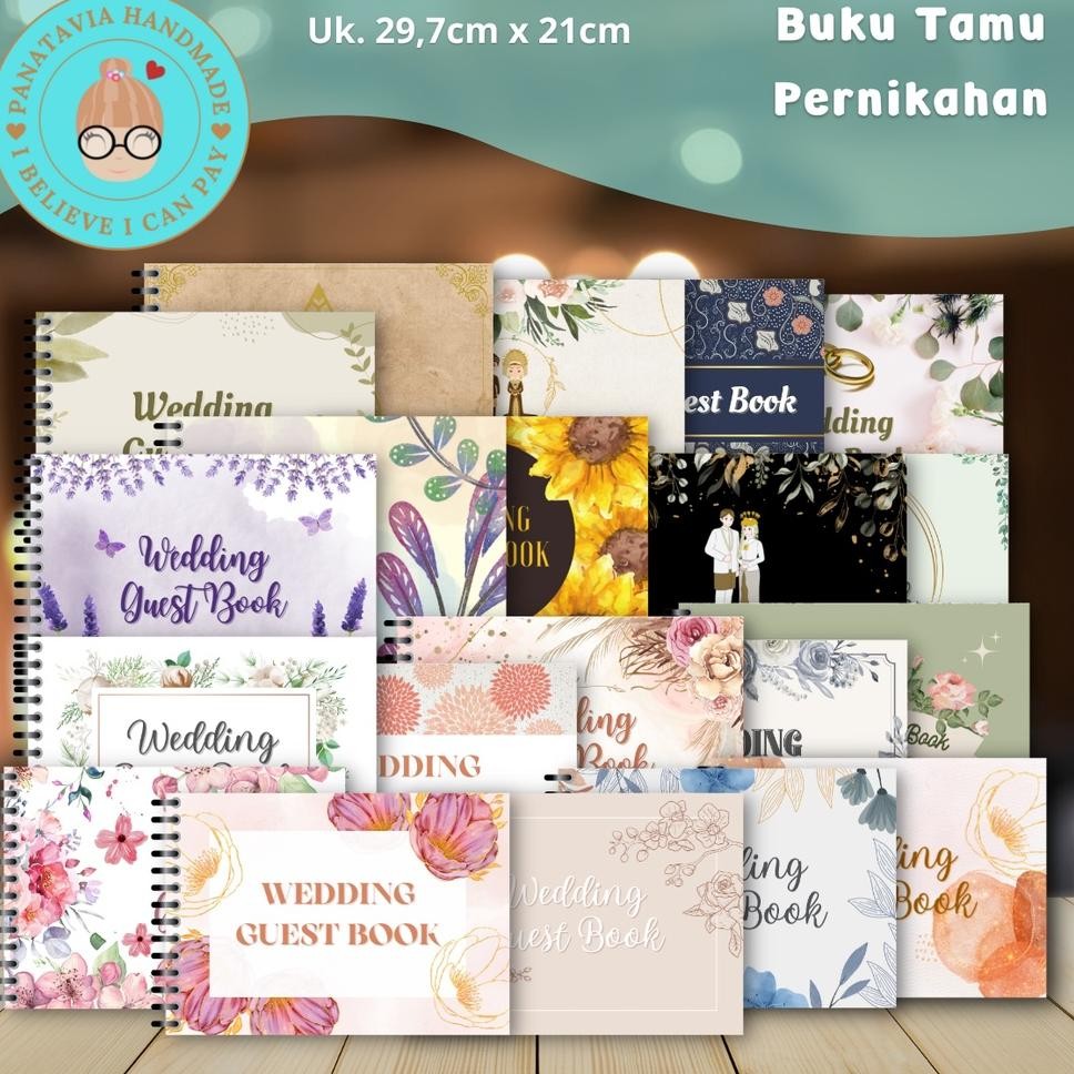 Buku Tamu Pernikahan 300 Tamu Jakarta Wedding Guest Book Aestetic Rustic