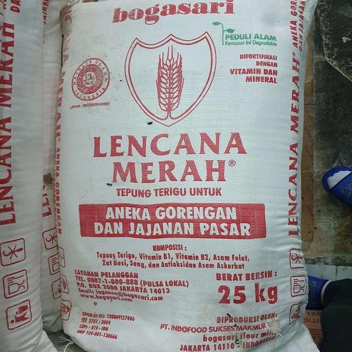

Sale Tepung Terigu Lencana Merah 25Kg - Bogasari - 1 Bal / Karung