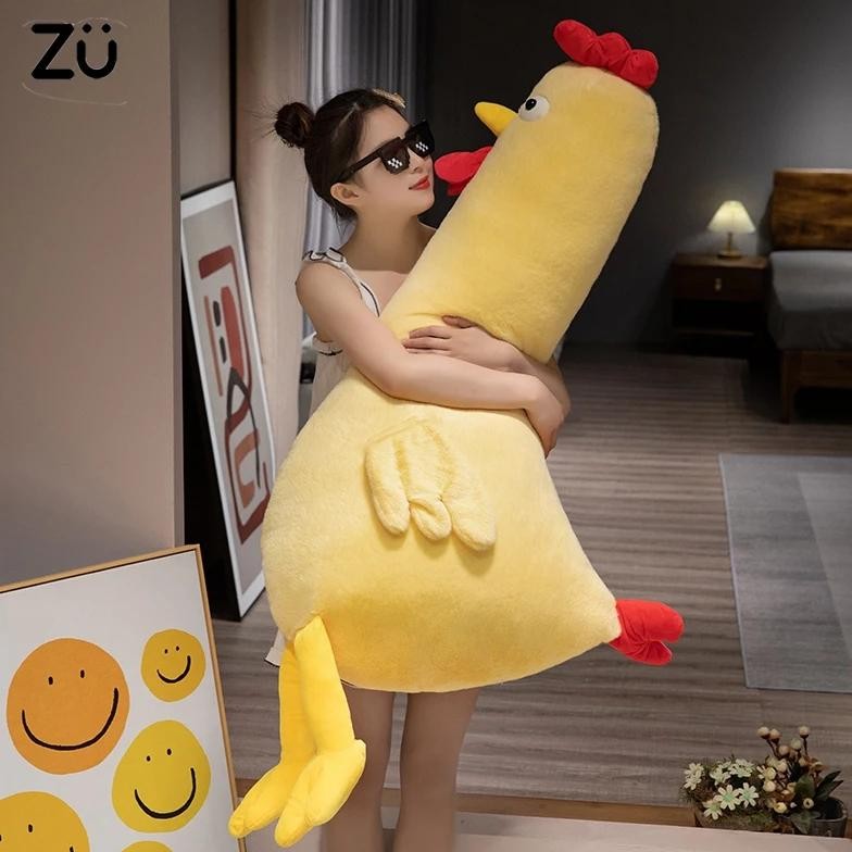 yl-24 ed-7 Ty69 Boneka Bantal Guling Karakter Ayam Ukuran 100Cm Lucu Dan Imut Guling Ayam Jumbo Ty69