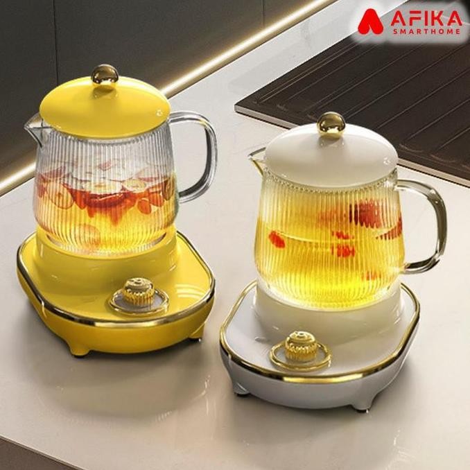 Teko Listrik Pemanas Air 600 ml Elektrik Borosilicate Glass 400W Minuman Stainless [terbaik]