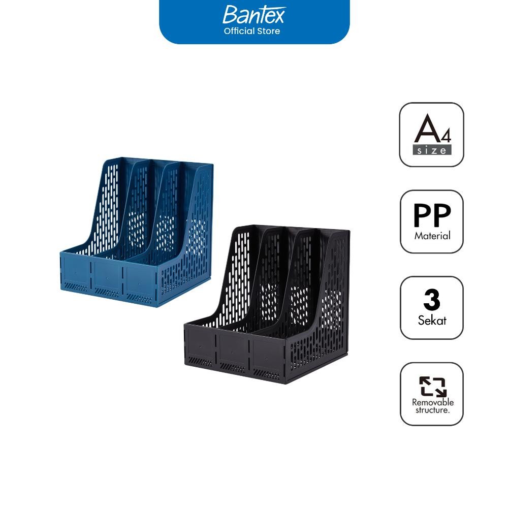 

LINDU Bantex Magazine Holder / Rak Box File / File Tray / Tempat Dokumen Bahan PP | 3 Section BJ7643