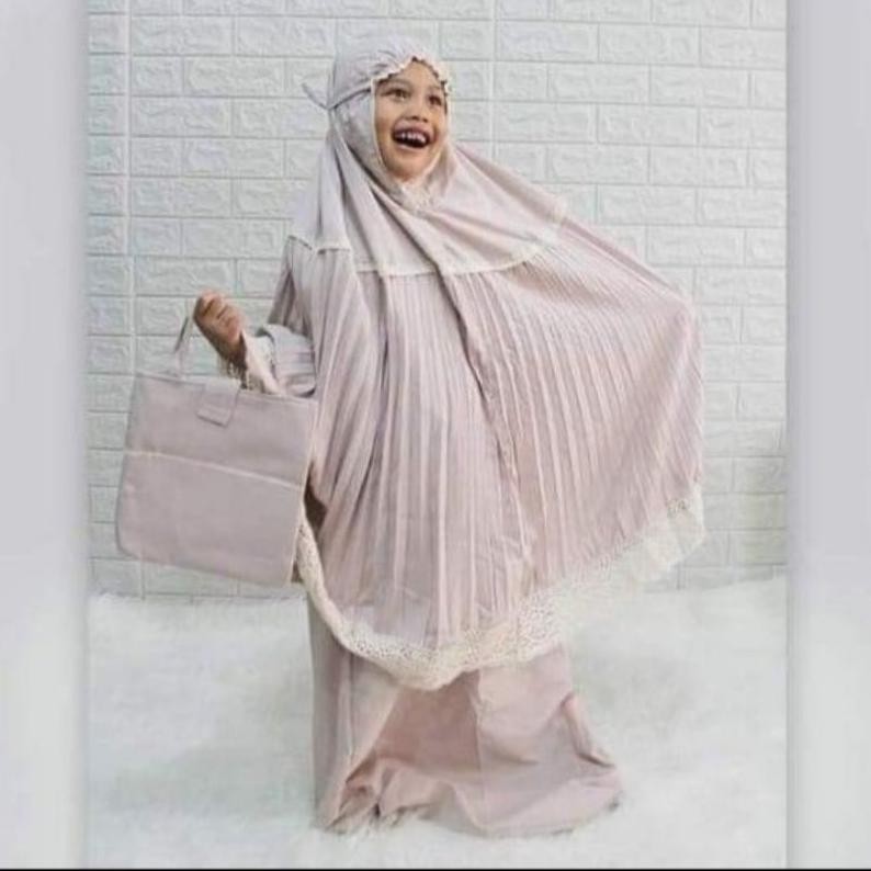 Paket Paling Murah Mukena Anak Anak Umur 2,3,4,5 Tahun // Mukena Anak Plisket Renda Bawah // Mukena 