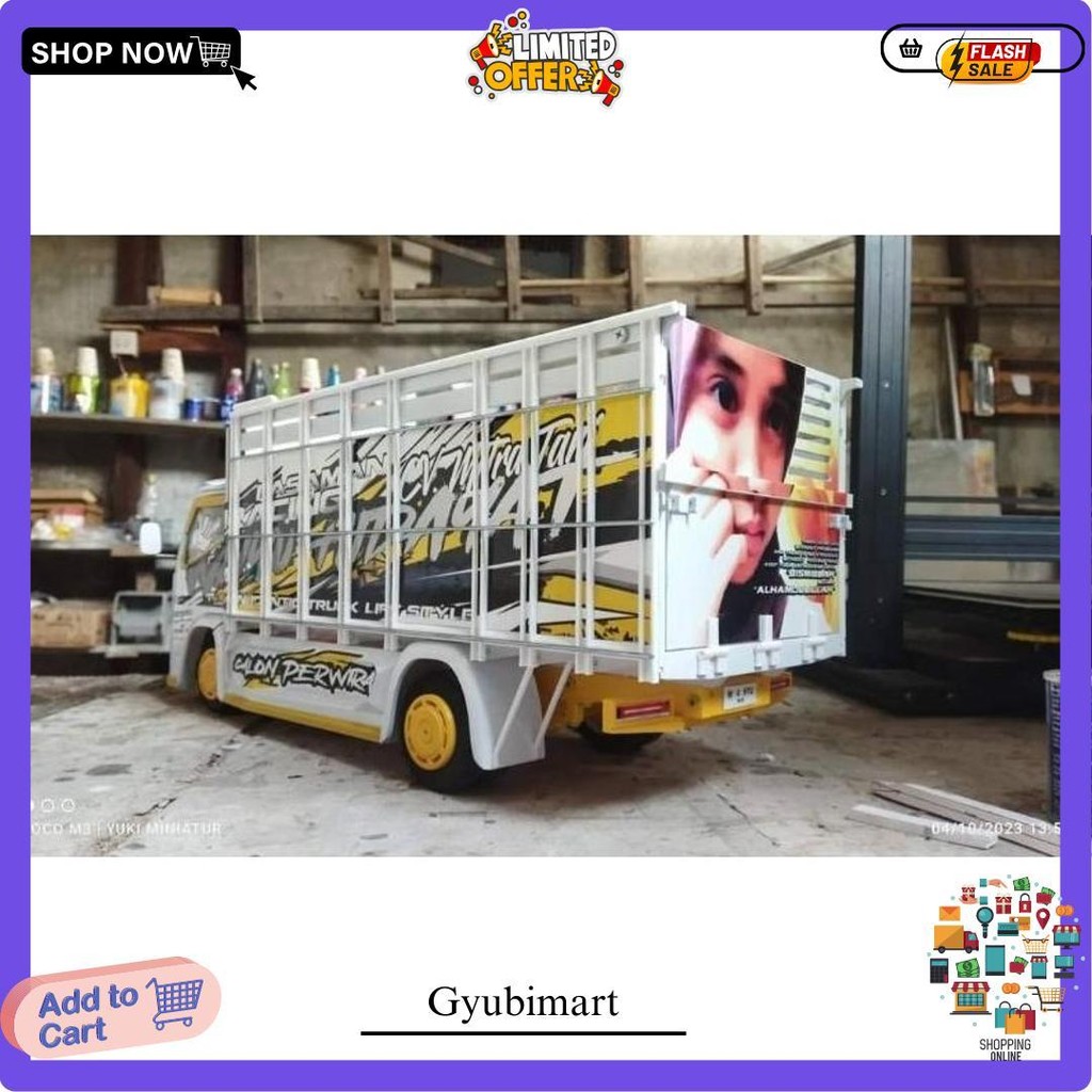 Miniatur Truk Oleng New Wahyu Abadi 2 Full Lampu Leed Kelap Kelip Gratis Ongkir