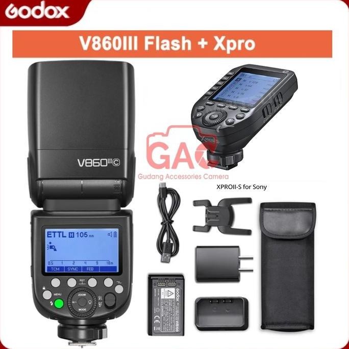 Paket Flash Godox V860Iii + Trigger Godox Xpro Ii V-860Iii