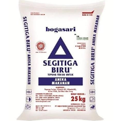 

Terlaris Tepung Terigu Segitiga Biru 25Kg / 25 Kg 1 Karung / Ball