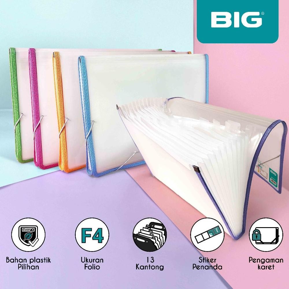 

LINDU BIG Expanding File/ Map Harmonika/ Organizer Dokumen F4 Folio FC 13 Poket Putih Tali XP-8008