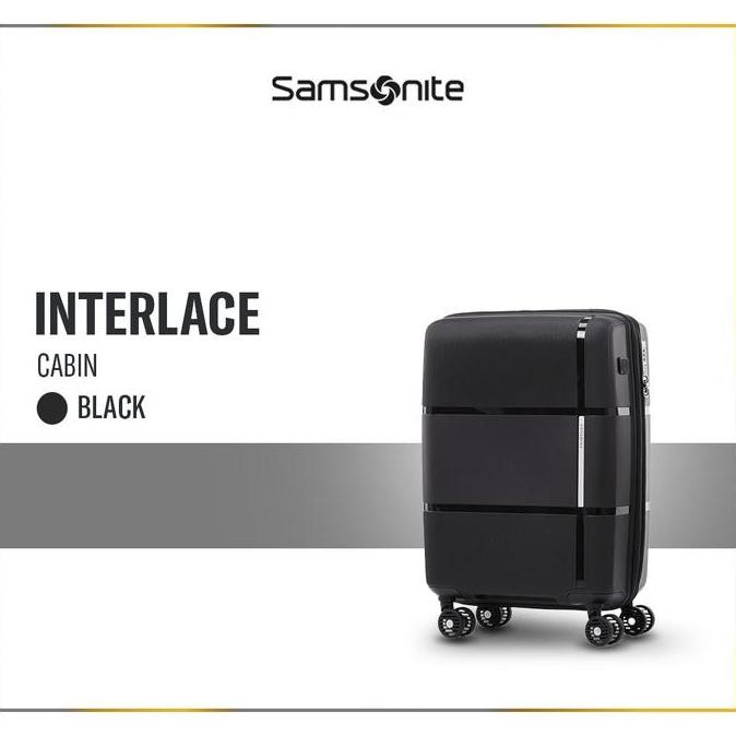 Sale Samsonite Koper Hardcase Interlace Cabin 20 Inch Exp V2 - Black