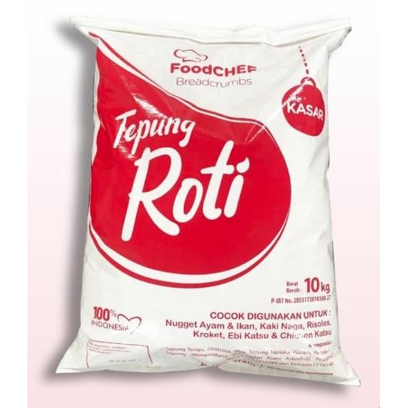 

Terlaris Tepung Roti Mix Food Chef Kasar 10Kg - Bread Crumb Mix - Gosend Grab !!!