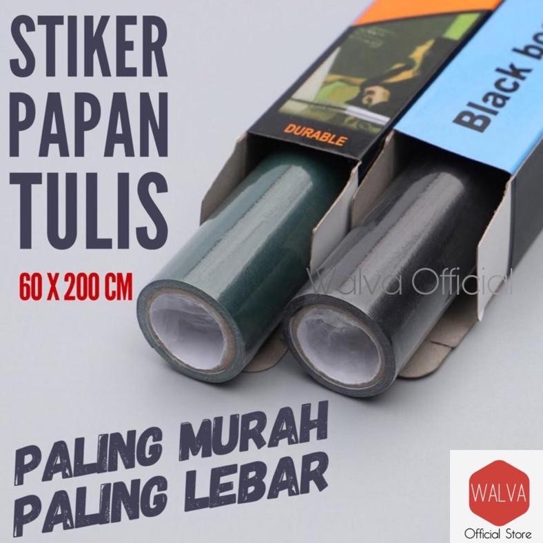 

Stiker Papan Tulis Whiteboard Blackboard Spidol Kapur Tempel Putih & Hitam 60 x 200