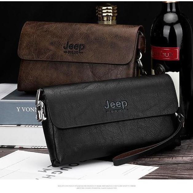 Clutch Kulit Dompet Jeep Handbag Tas Tangan Pria Wanita