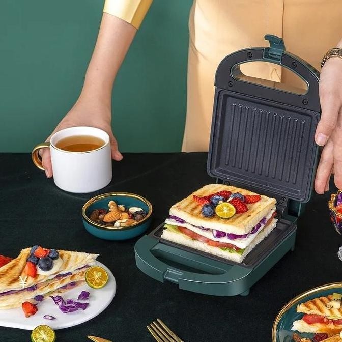 Breakfast Sandwich Maker Pemanggang Roti Toaster Panggangan Roti Bakar listrik Alat Panggang Roti Sa