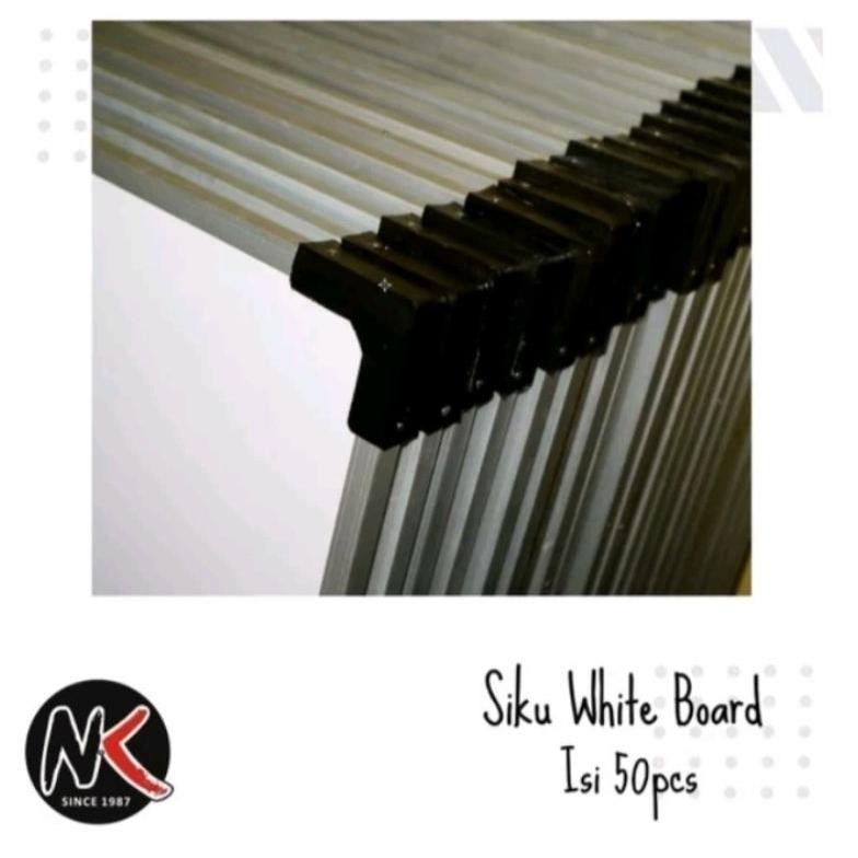 

Siku Papan Tulis Pelindung Ujung White Board/Whiteboard (isi 50 pcs) ukuran 12 mm