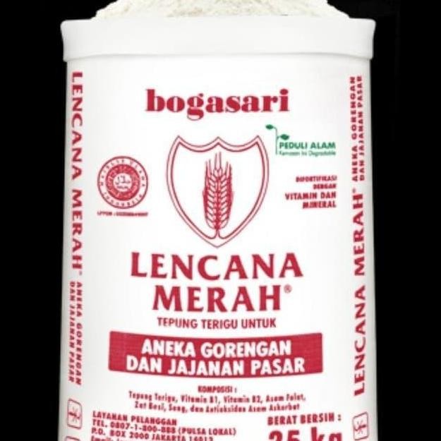 

Terlaris Gojek Grab ! Tepung Terigu Lencana Merah 25 Kg Bogasari Aneka Gorengan