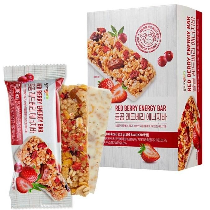 

Energy Bar Red Berry Gomgom Korea Sereal Protein Bar