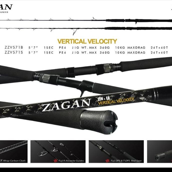 

Terlaris Joran Zen Zagan Vertical Velocity 571 One Piece Jigging Laut