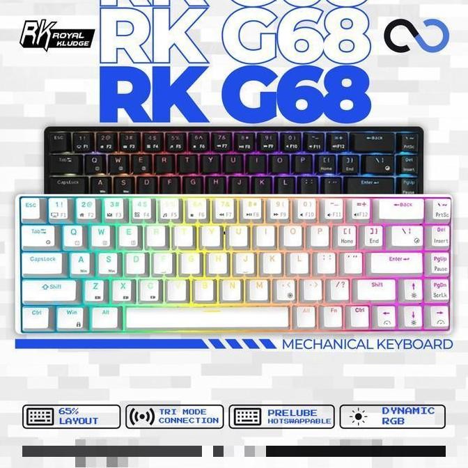 NEW Royal Kludge RKG68 / RK-G68 / RK837 / RK68 Hotswap Mechanical Keyboard