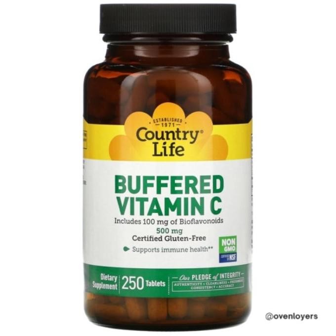 Country Life Buffered Vitamin C 500 Mg 250 Tablets