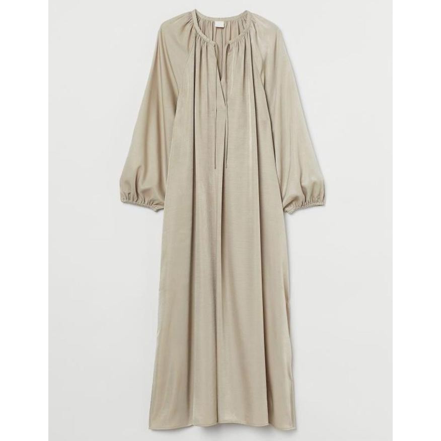 KEYNES MAXI BAHAN KATUN LINEN BAJU FASHION WANITA GAMIS MUSLIM