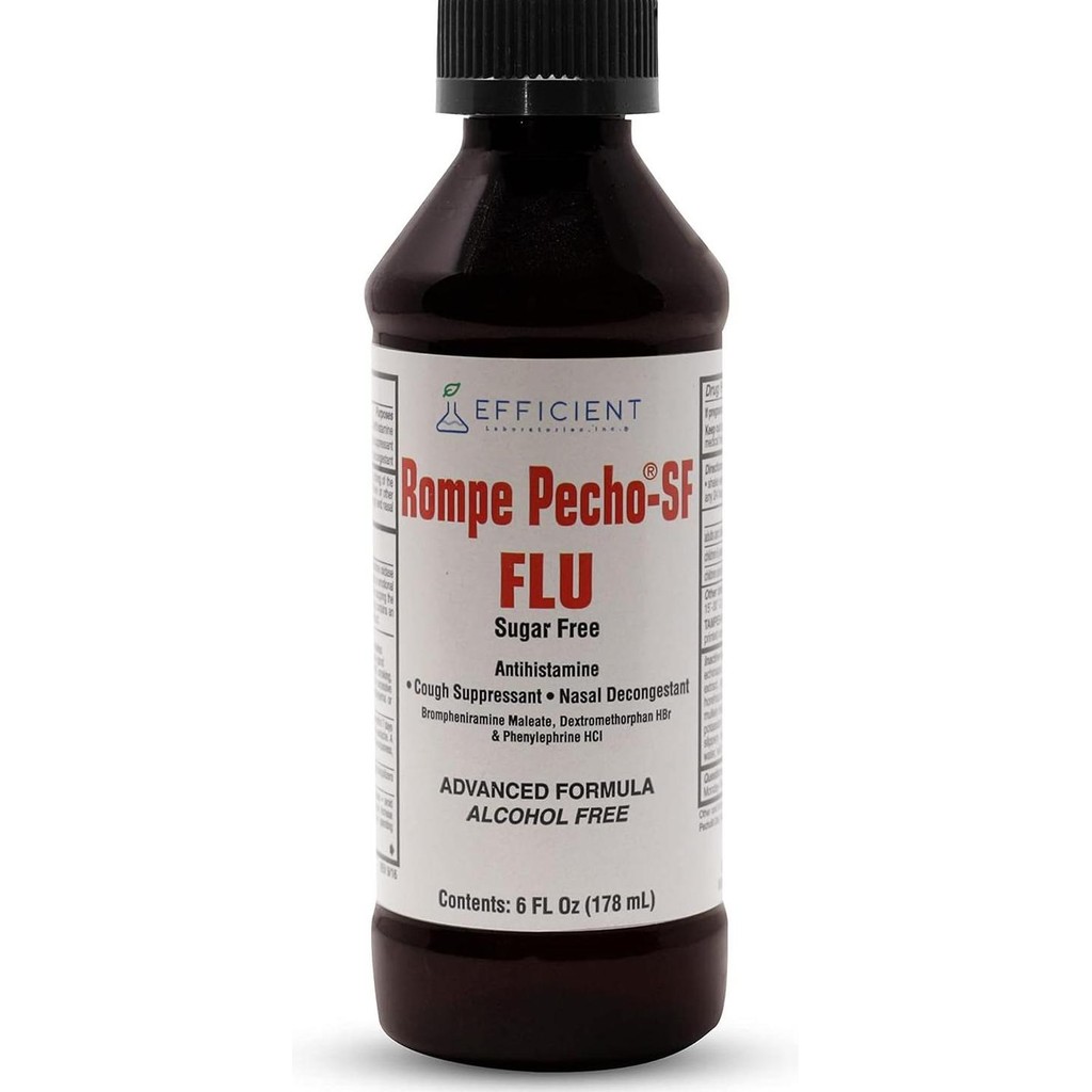 

Rompe Pecho Sf-Flu Sugar-Free Flu Cold Syrup Alcohol Free Echinacea