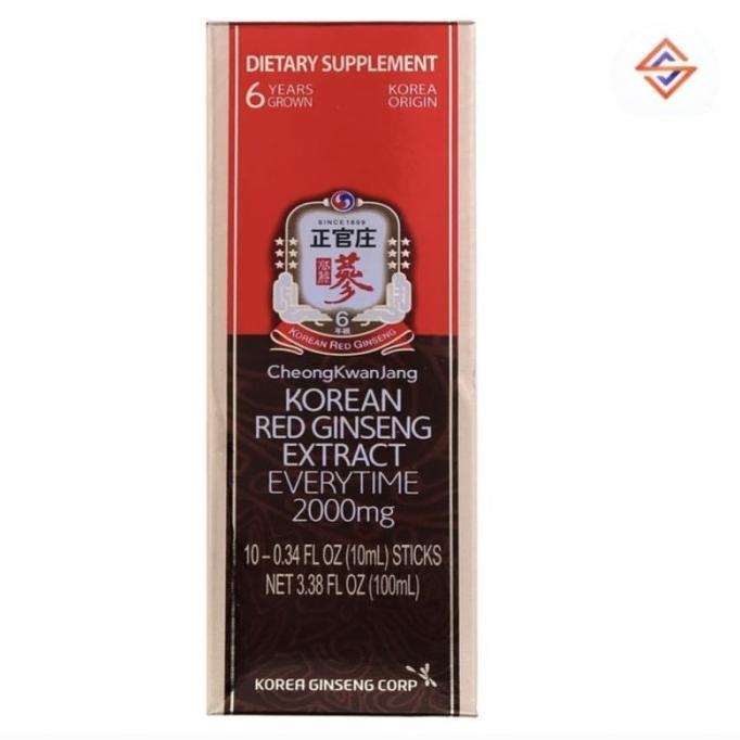 

Cheong Kwan Jang Korean Red Ginseng Extract Everytime 2000 Mg 10 Sache Original Produk