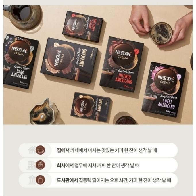

[10 Sachet] Nescafe Crema Americano Coffee Korea Kopi Sachet