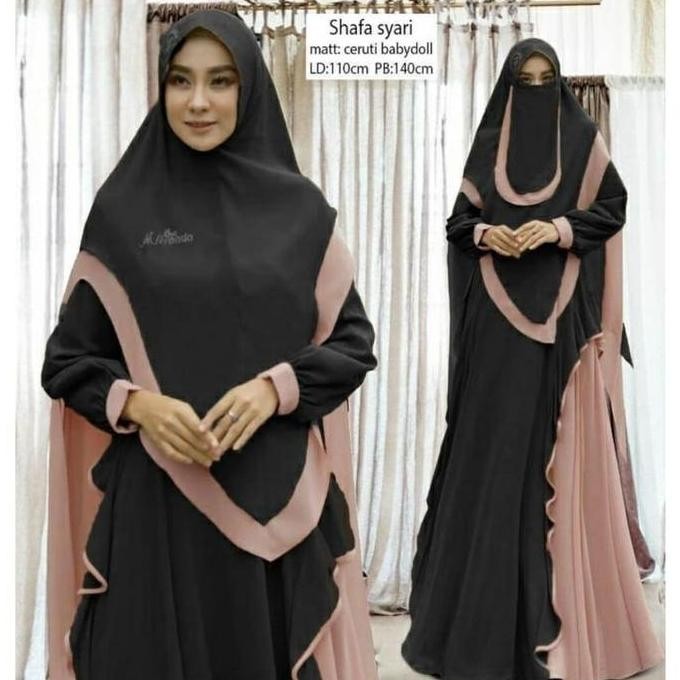 SHAFA SYARI SET KHIMAR FASHION MUSLIM GAMIS SYARI