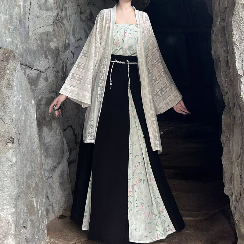 Wanita Gaya Cina Baru Asli Otentik Dinasti Song Kaos Camisole Panjang Beizi/Hanfu