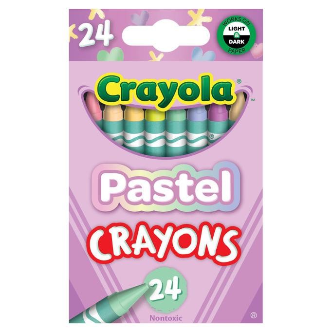 

LINDU Crayola Pastel Crayons Isi 24 ct Nontoxic