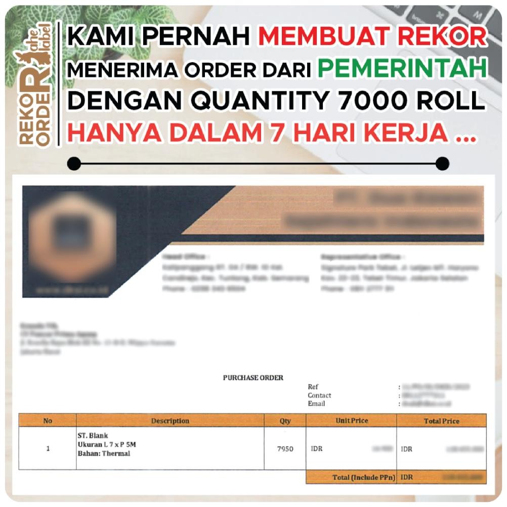 

KA LABEL BARCODE STICKER THERMAL 80X50 MM